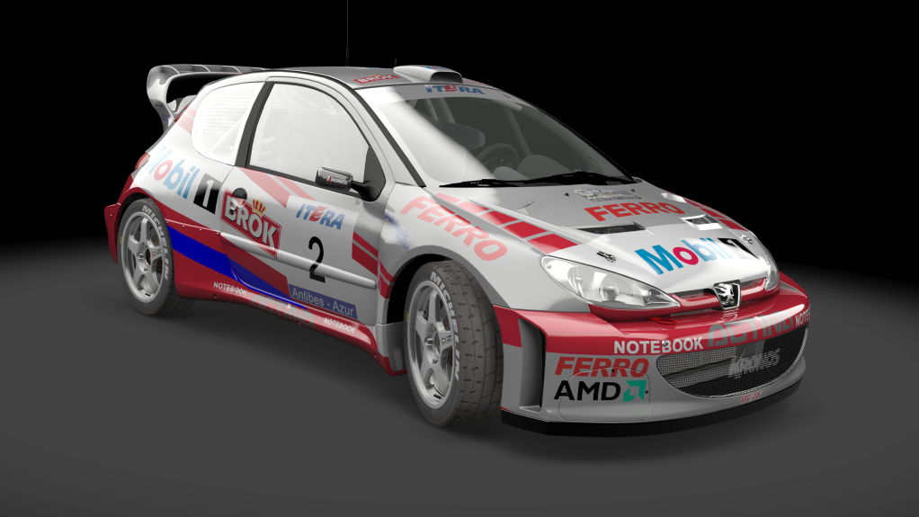 Peugeot 206 WRC, skin Janusz_Kulig_Rally_d_antibes_2002