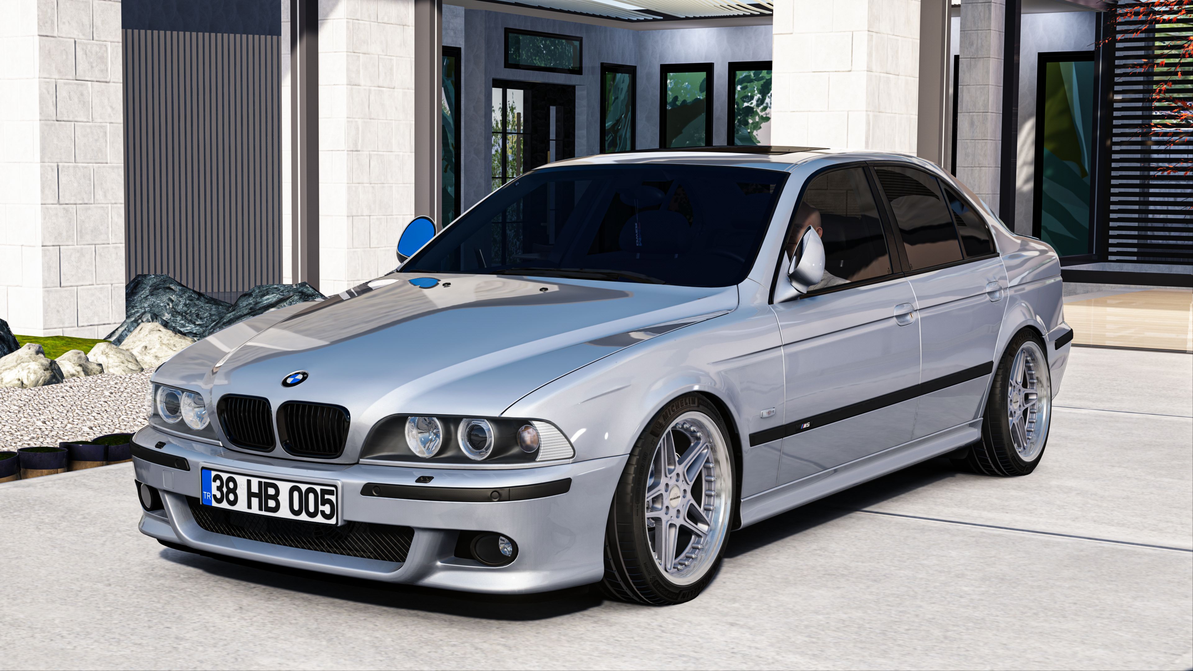 MMPOWER BMW E39 M5, skin titanium_silver_met