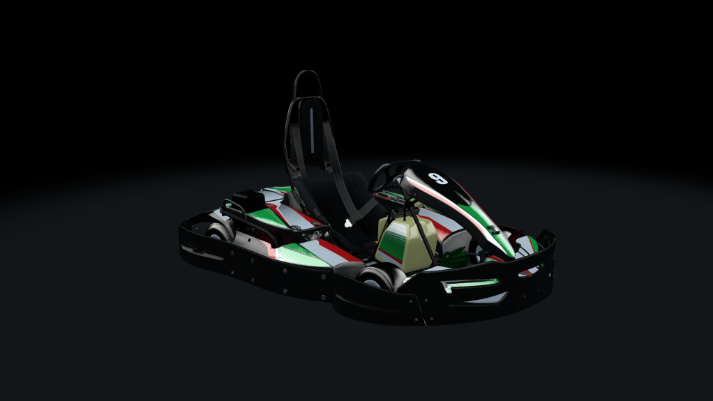 Sodi SR4/5 kart, indoor GX270, skin 209_greenred