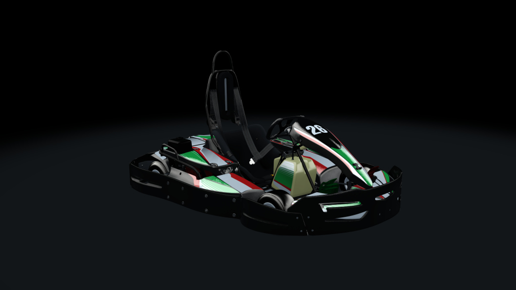 Sodi SR4/5 kart, indoor GX270, skin 226_greenred