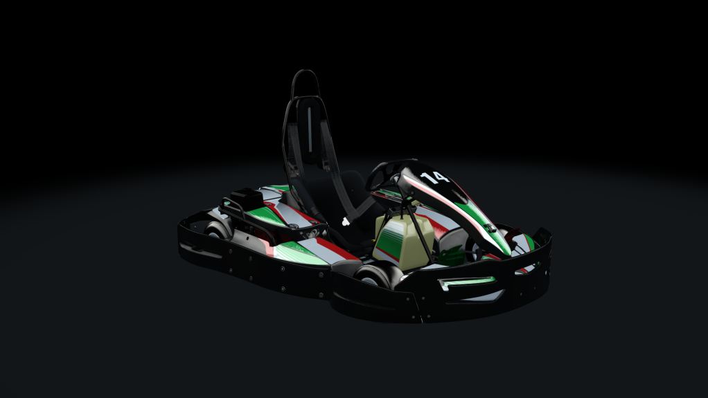 Sodi SR4/5 kart, indoor GX200, skin 214_greenred