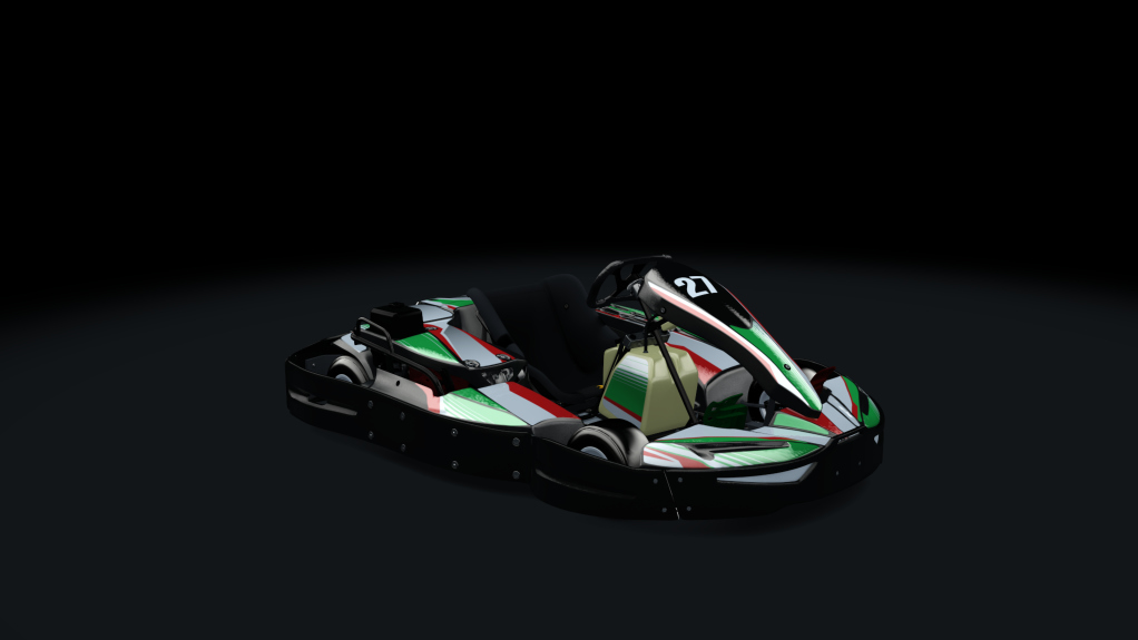 Sodi SR4/5 kart, outdoor GX390, skin 227_greenred