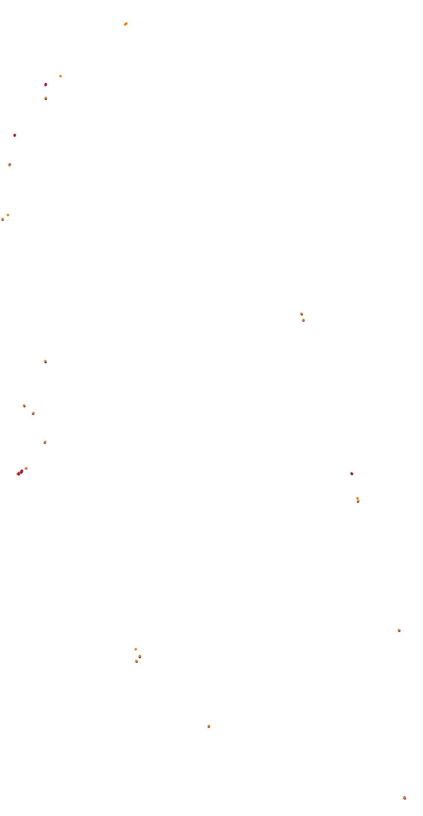 Circuit de la Sarthe (No Chicane's) Night collisions